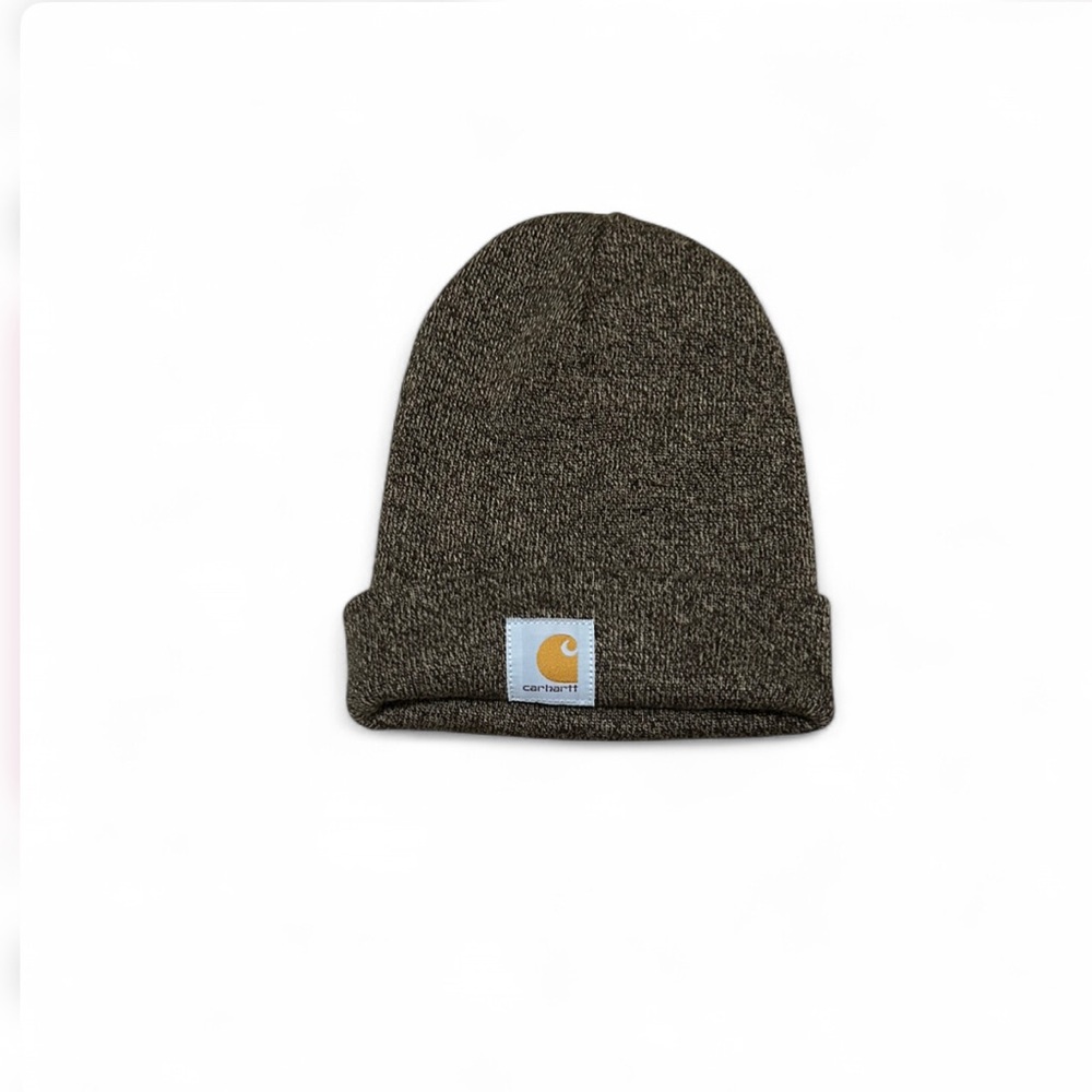 Carhartt Marled Brown Acrylic Watch Hat Beanie Cuffed Logo Unisex